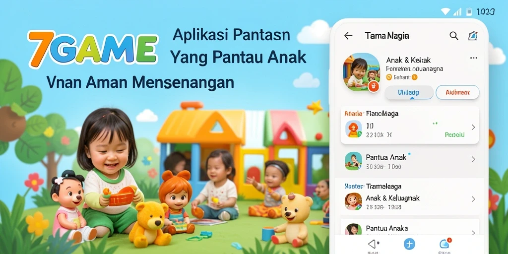 Antarmuka 7GAME yang sederhana dan fungsional untuk Pantau Anak.