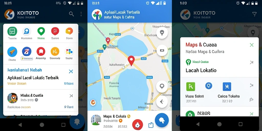 Tampilan antarmuka aplikasi Lacak Lokasi KOITOTO yang informatif.