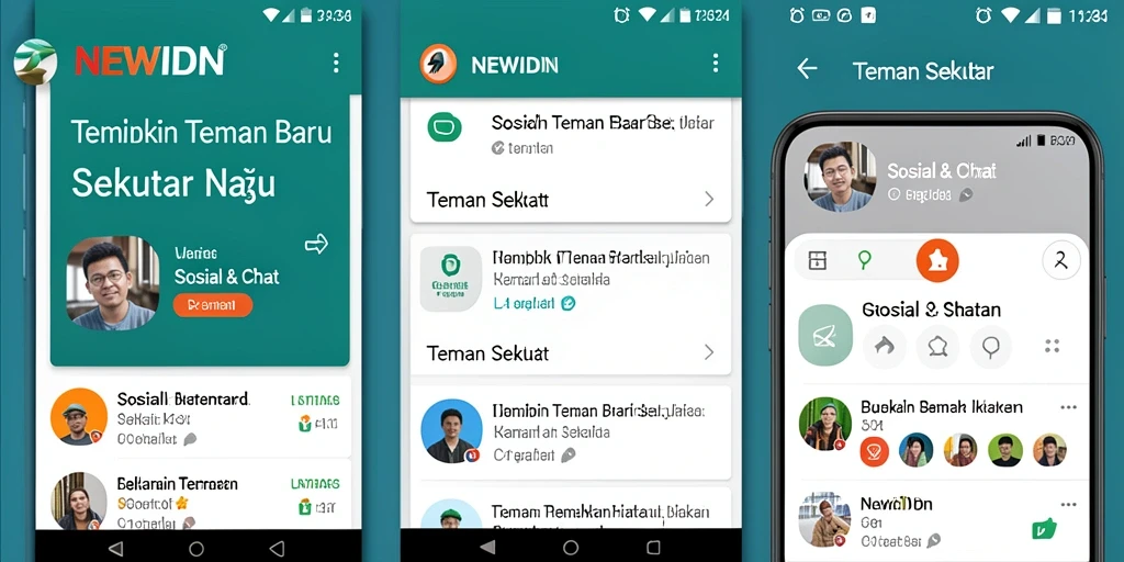 Tampilan antarmuka aplikasi NEWIDN yang sederhana dan menarik.