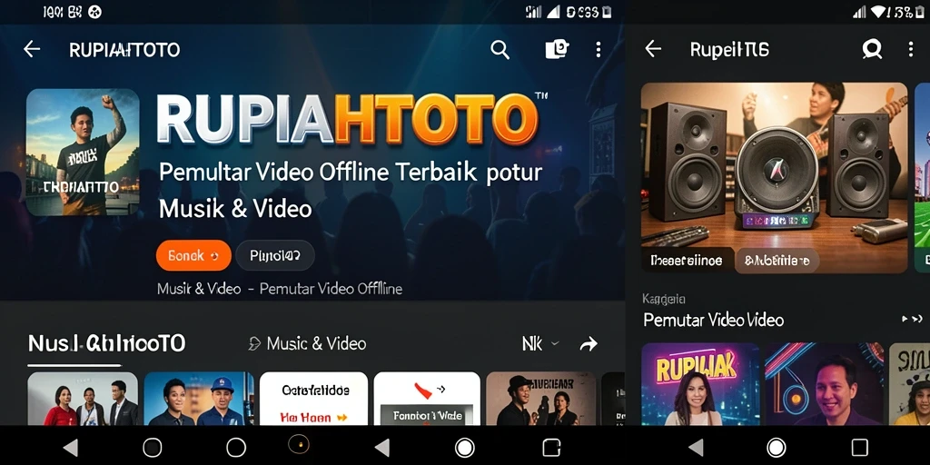 Tampilan antarmuka RUPIAHTOTO yang sederhana dan fungsional untuk Pemutar Video Offline.