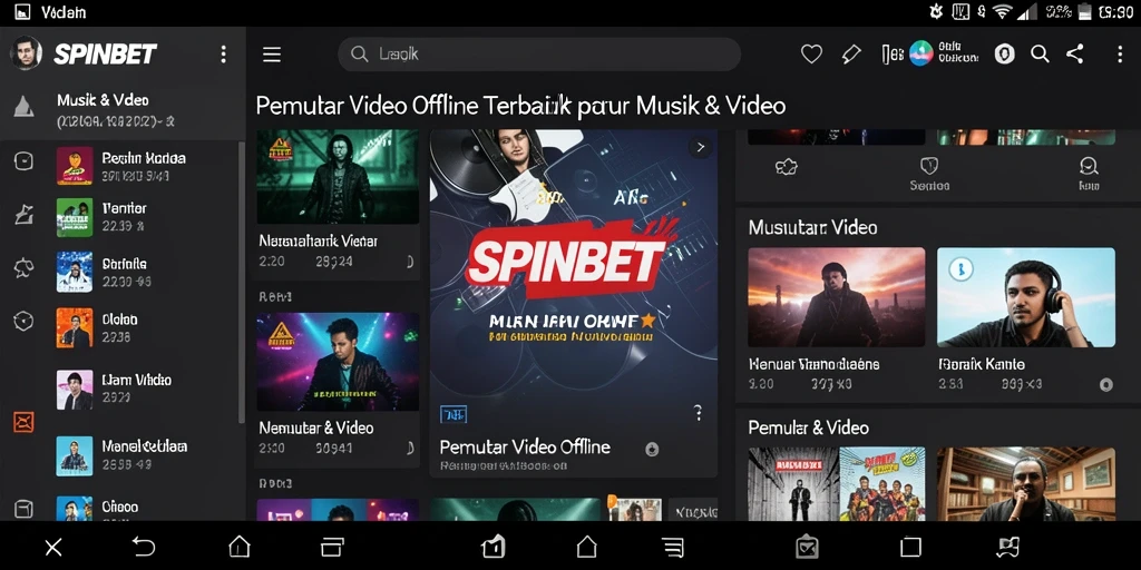 Antarmuka SPINBET yang intuitif untuk Pemutar Video Offline.